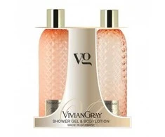Newcos VIVIAN GRAY rinkinys Gemstone Neroli &amp; Amber: dušo želė ir kūno losjonas, 2 x 300 ml