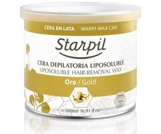 Šiltas depiliacinis vaškas Starpil, natūralus - su aukso dalelėmis, 500 ml