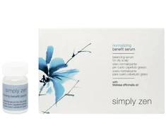 „Simply Zen“ normalizuojantis nenuplaunamas galvos odos serumas balansui atkurti, 12 vnt., 5 ml