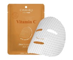 Skaistinamoji veido kaukė Casmara Glow Booster Sheet Mask Vitamin C, su vitaminu C ir niacinamidu, magnetinė technologija