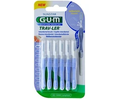 GUM "Sunstar" tarpdančių šepetėlis 0,6 mm Trav-Ler 6 vnt