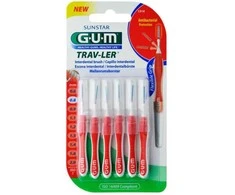 "Sunstar Gum Trav-Ler" tarpdančių šepetėlis Iso1 1314 0,8 mm 6 vnt