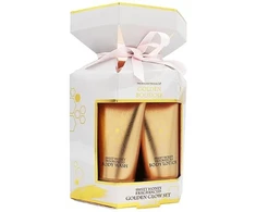 The Indulgent Bathing Co. Golden Boudoir SET (BW 50 ml + BL 50 ml + Shower Puff)