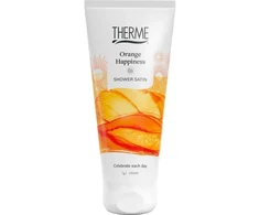 Therme Oranžinis Happiness Shower Satin kūno prausiklis, 200 ml