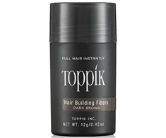 Toppik Hair Building Fibers atspalvį suteikianti priemonė plaukams, atspalvis: Dark Brown, 12 g