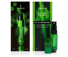 Travalo Ice Žalias pildomas kvepalų buteliukas (atomaizeris), 5 ml