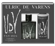 2 dalių rinkinys vyrams Ulric De Varens UDV Juodas For Men Eau De Toilette Purškiklis 100ml