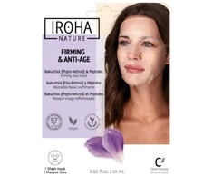 Veido kaukė Iroha Tissue Face Mask With Bakuchiol &amp; Peptides, su bakuchioliu ir peptidais, 23 ml