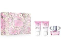 Versace Bright Crystal rinkinys moterims (EDT, 50 ml + kūno losjonas, 50 ml + dušo želė, 50 ml)