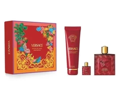 Versace Eros Flame rinkinys vyrams (EDP, 100 ml + EDP, 5 ml + dušo želė,150 ml)
