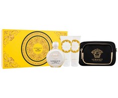Versace Eros Pour Femme rinkinys moterims (EDP, 100 ml + kūno losjonas, 100 ml + dušo želė, 100 ml + kosmetinė)