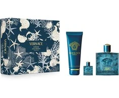 Versace Eros Pour Homme Giftset rinkinys vyrams (PP kvepalai, 100 ml + dušo želė, 150 ml, PP miniatiūra, 5 ml)