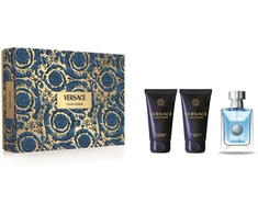 Versace Pour Homme rinkinys vyrams (EDT, 50 ml + dušo želė, 50 ml + balzamas po skutimosi, 50 ml)