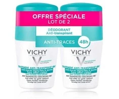 "Vichy" rutulinių antiperspirantų nuo baltų ir geltonų dėmių rinkinys 2 x 50 ml