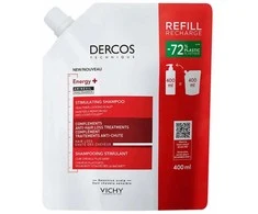 Vichy Dercos Energy+ Stimulating Šampūnas Refill šampūno slenkantiems plaukams papildymas, 400 ml