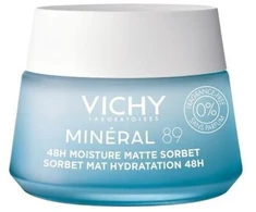 Vichy Minéral 89 48H Face Moisture Matte Sorbet drėkinantis veido gelis riebiai ir mišriai odai, 50 ml
