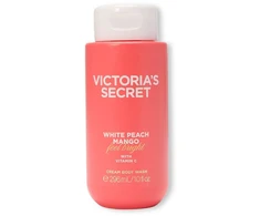 Victoria Secrets Victoria's Secret Baltas Peach &amp; Mango Hydrating &amp; Cleansing Shower Kreminis dušo kremas, 296 ml