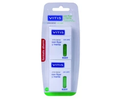 "Vitis" dantų juosta su fluoru ir mėtomis 2x50 m
