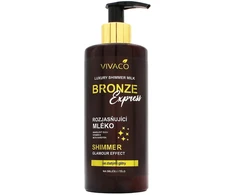 Vivaco Bronze Express Luxury Shimmer Milk spindesį suteikiantis kūno pienelis, 300 ml