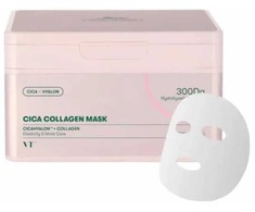 VT Cosmetics Cica Collagen Mask stangrinamųjų lakštinių veido kaukių rinkinys, 30 vnt.