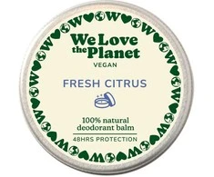 We Love The Planet Vegan Dezodorantas Balm Fresh Citrus kreminis dezodorantas, 35 g