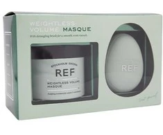 Ref Stockholm „Weightless Volume“ rinkinys NUORODA: „Tools Hair Žalias“ + „Weightless Volume“ veganiška plaukų kaukė „Kreminis“ suteikianti apimties, 250 ml