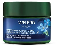 Weleda Mėlyna Gentian &amp; Edelweiss Strengthening Night Kreminis drėkinantis naktinis veido kremas, 40 ml