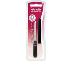 Wilkinson Sword Chromu dengta nerūdijančio plieno dildė su dėklu (Manicure Pocket Sapphire Nail File)