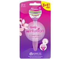 Wilkinson Sword vienkartinis skustuvas moterims My Intuition Comfort Cherry Blossom 3 + 1 vnt.
