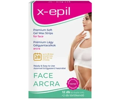 X-Epil Premium Soft Silky Finish Hair Removal Wax Strips For Face, 12 vnt.
