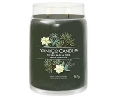 Yankee Candle Sidabrinis Sage &amp; Pine Large Jar 567g