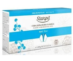 Žemoje temperatūroje besilydantis vaškas depiliacijai Starpil Film Wax Mėlyna, mėlynas, ypač elastingas, 1kg