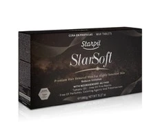 Žemoje temperatūroje besilydantis vaškas depiliacijai Starpil StarSoft Wax Tablets, ypač jautriai odai, 1kg