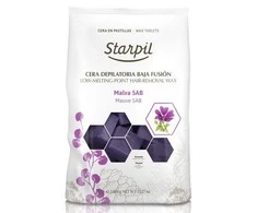 Žemoje temperatūroje besilydantis vaškas depiliacijai Starpil, violetinis, 1kg