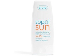 Ziaja Sopot Sun Kremas su antioksidantu SPF 50+ ir vitaminu C, 50 ml