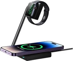 2 viename magnetinis belaidis įkroviklis Joyroom JR-WQN05 15W (juodas)
