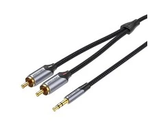 Vention 2xRCA kabelio (Cinch) lizdas iki 3.5 mm ventiliacijos BCNBI 3 m (pilkas)