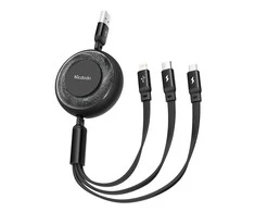 3in1 USB į USB-C / Lightning / Micro USB kabelis, Mcdodo CA-3570, 1.2 m (juodas)