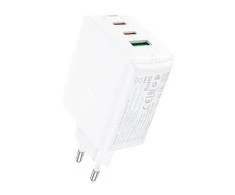 Acefast A41 sieninis įkroviklis, 2x USB-C + USB, GaN 65W (balta)