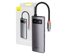 Baseus adapteris 5in1 USB-C šakotuvas 3x USB 3.0 + HDMI + USB-C PD