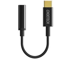 Adapteris CHOETECH USB Type-C (M) - ausinių jungtis 3.5mm (F)