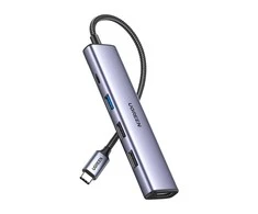 Adapteris HUB UGREEN CM478 USB-C prie HDMI, USB-A 3.0, 2x USB-A 2.0, PD