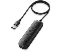 Adapteris UGREEN CM416 4in1 USB į 4x USB 1m (juodas)