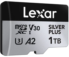Atminties kortelė Lexar 1TB Micro SDXC Professional Sidabrinis Plus UHS-I A2 V30 U3 4K