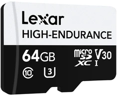 Atminties kortelė Lexar High-Endurance Micro SDHC/Micro SDXC 64GB memory card
