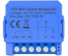 „Avatto WSM16-DC32V-1“ WiFi jungiklis 1 kanalo sausas kontaktas