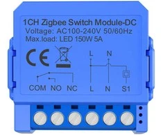 „Avatto ZWSM16-DC-1“ išmanusis 1 kanalo „ZigBee“ jungiklio modulis su bevoltiniu nuolatinės srovės kontaktu