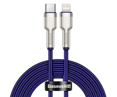 Baseus Cafule Series USB-C kabelis for Lightning, 20W, 2m violetinės spalvos
