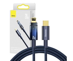 Baseus Explorer, USB-C prie Lightning kabelis, 20W, 1m (Mėlyna)