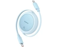 Baseus Free2Pull Mini USB-C į USB-C 60 W USB kabelis, 1m (mėlynas)